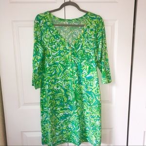 Lilly Pulitzer Palmetto Dress Green Parrot Size L